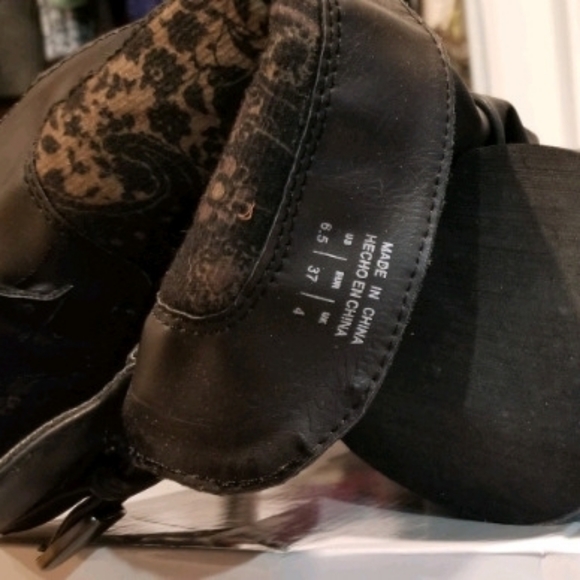 Black faux Leather boots - Picture 2 of 3